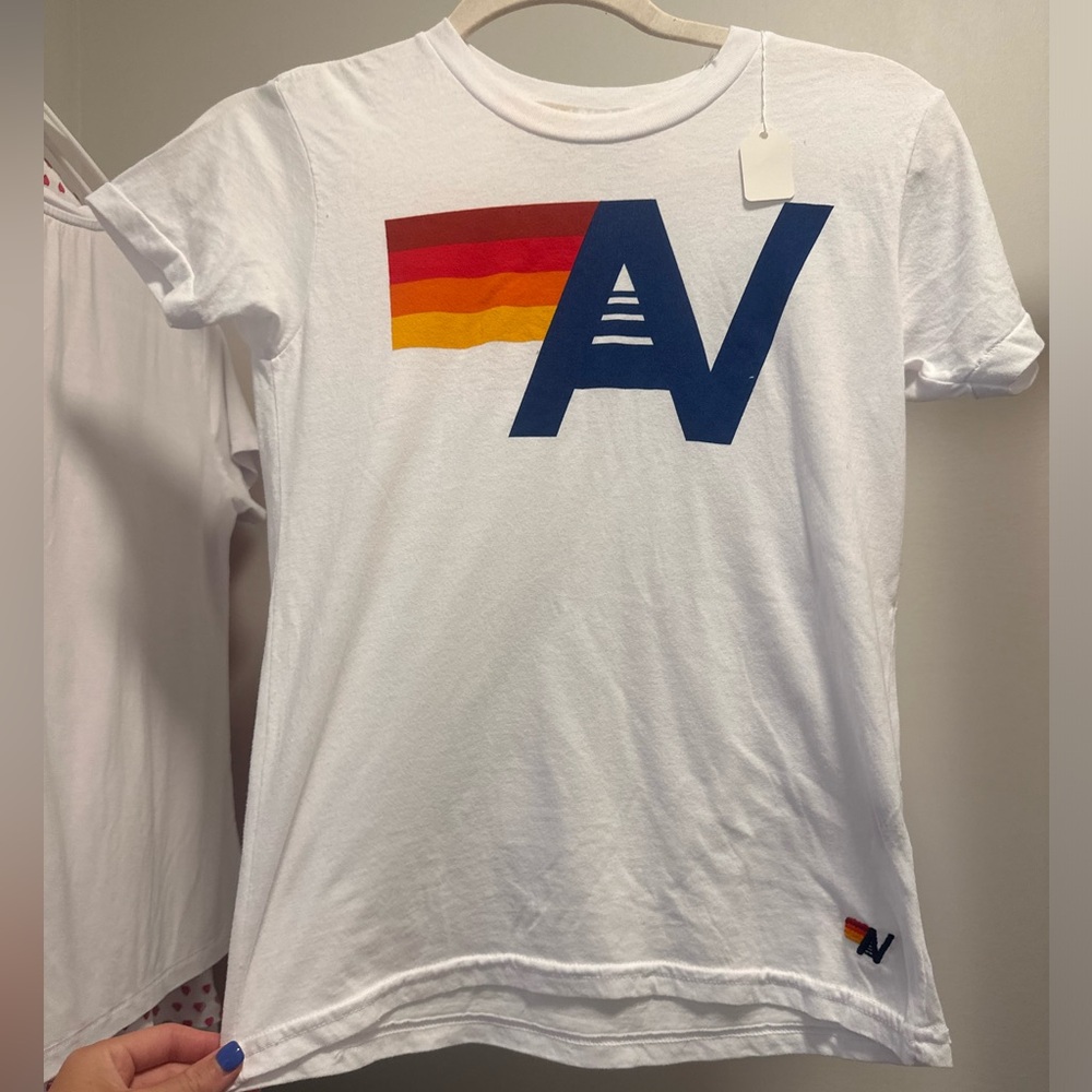 aviator nation kids t shirt size : 10 in girls // great quality never worn!